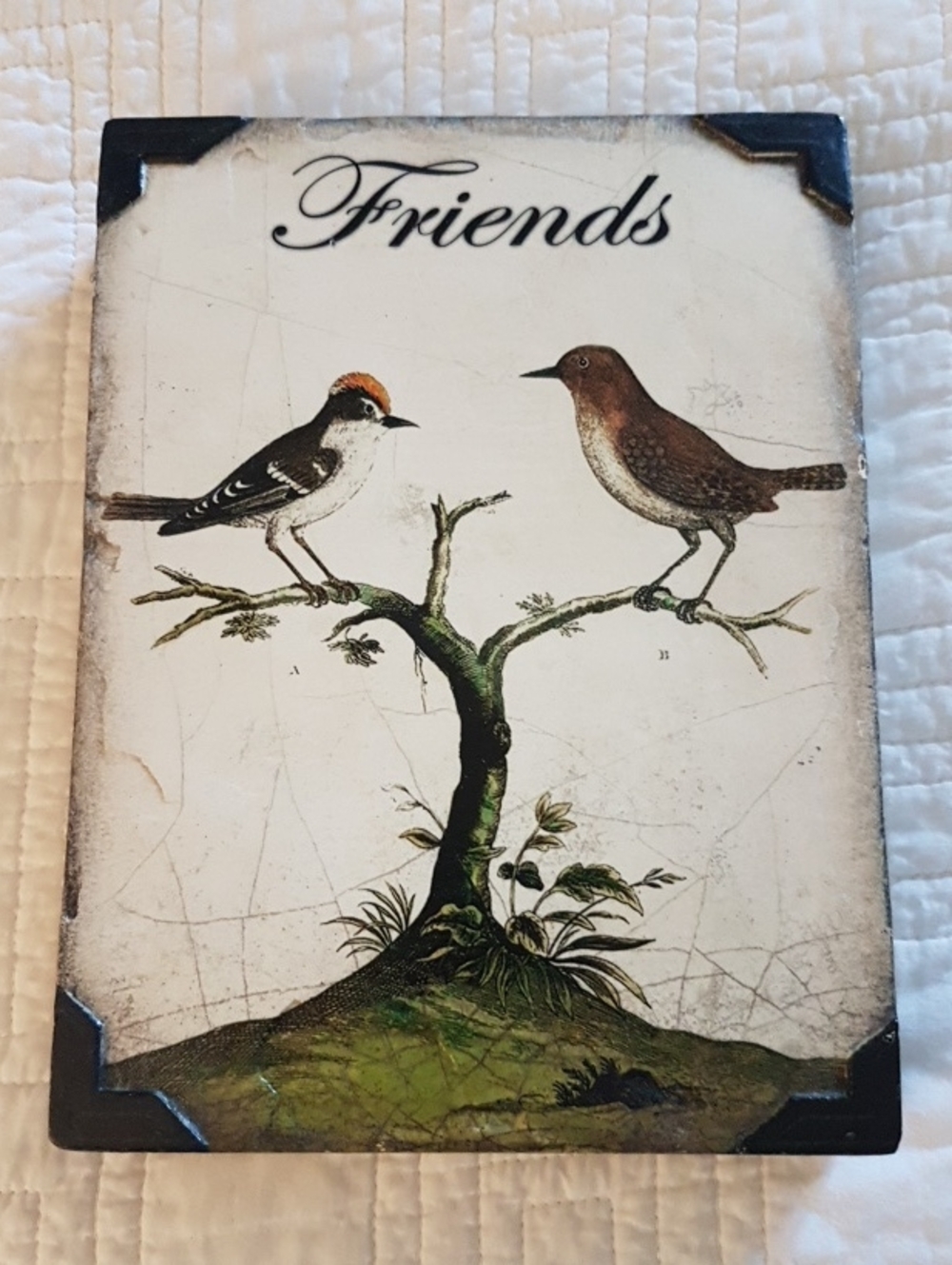 Sid Dickens T-466 Cherished Decorative Bird Plaque - Brown & Green